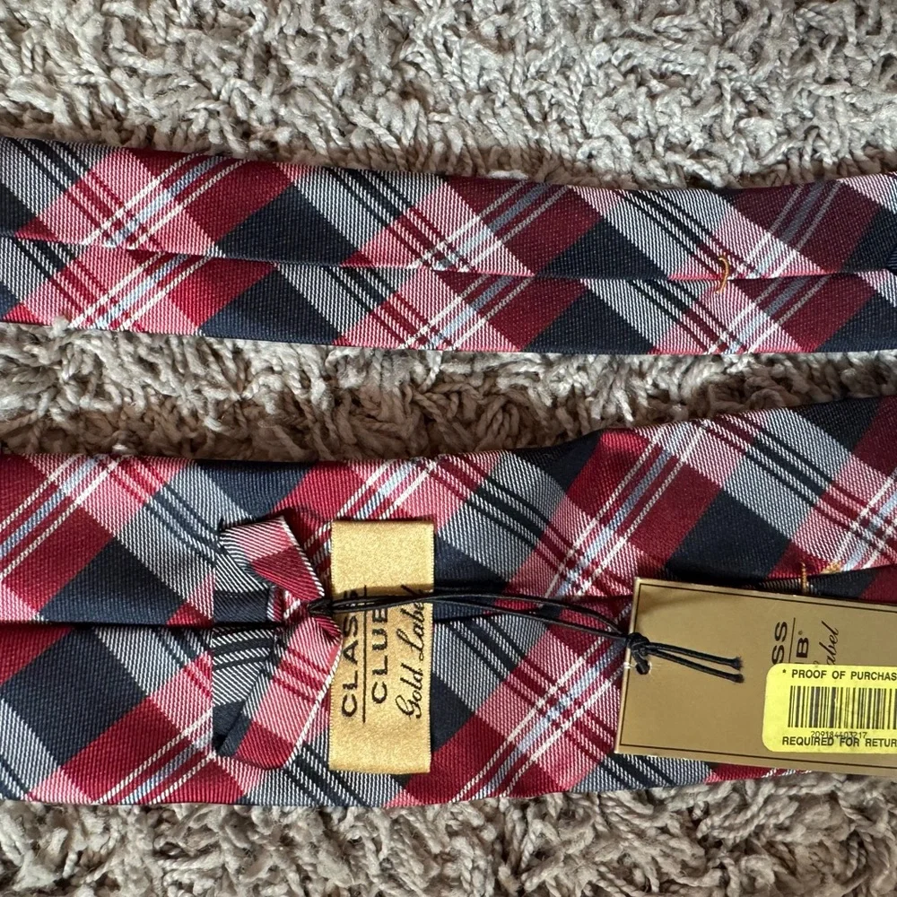Club Room Kids Plaid Tie - Red and Black